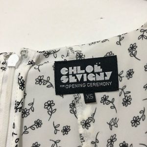 Chloe Sevigny for Opening Ceremony white floral tie-back dress